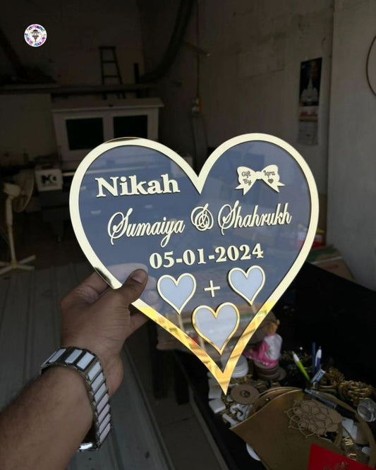 Customise Acrylic Nikkah Thumb Board Real Pic Attached!