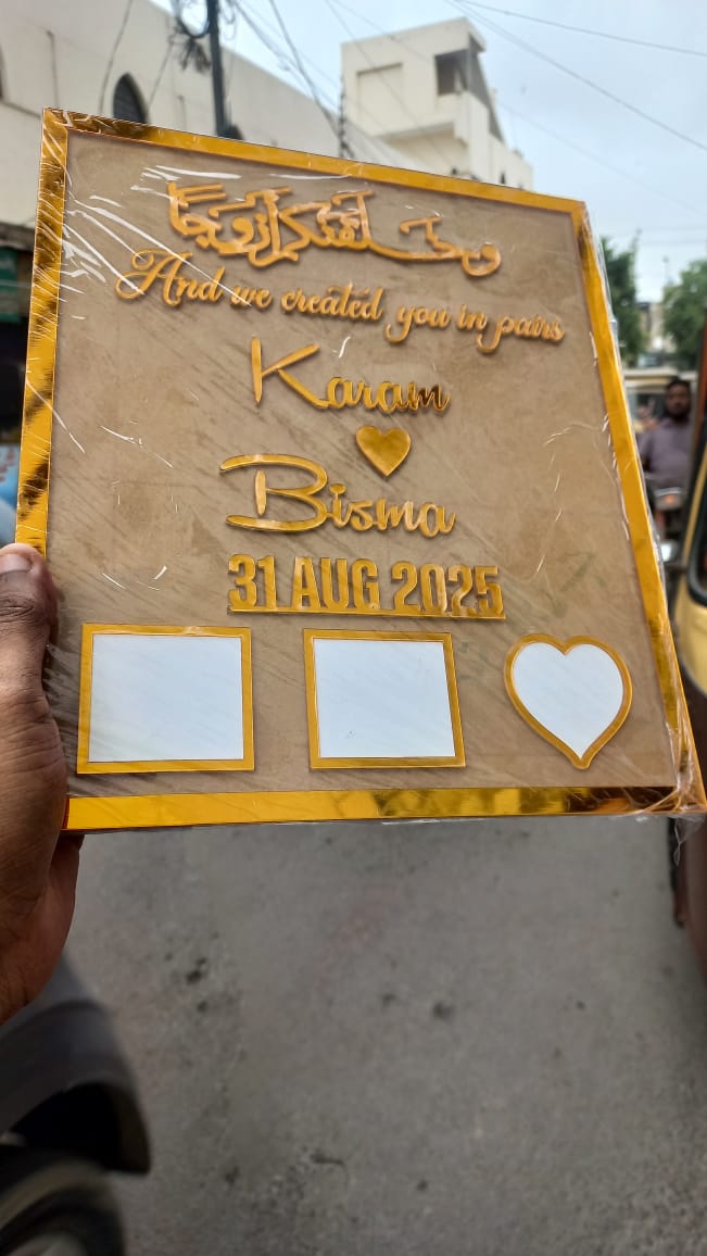 Customise Acrylic Nikkah Thumb Board Real Pic Attached!