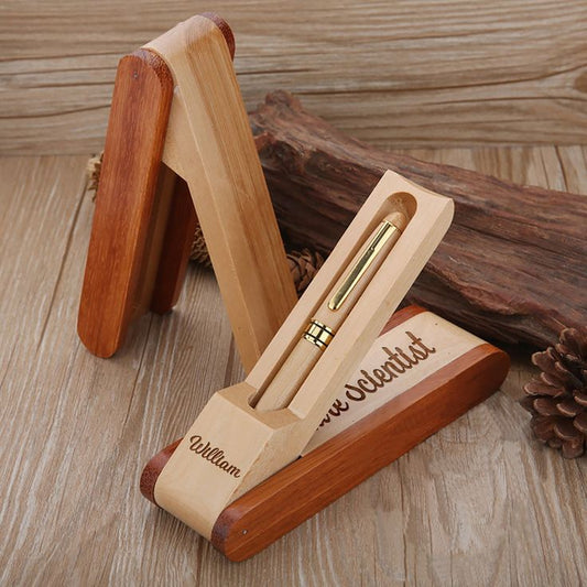 Customise Wooden Pen with wooden Holder