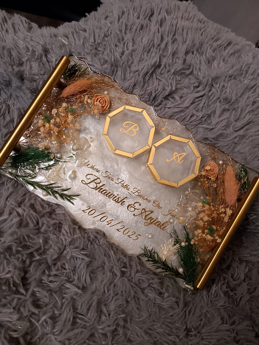 Customize Resin Engagement & Wedding Tray Awaits!