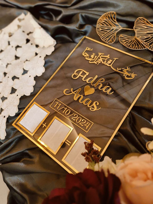 Customise Acrylic Nikkah Thumb Board Real Pic Attached!