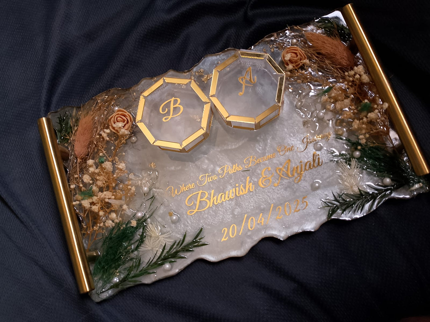 Customize Resin Engagement & Wedding Tray Awaits!