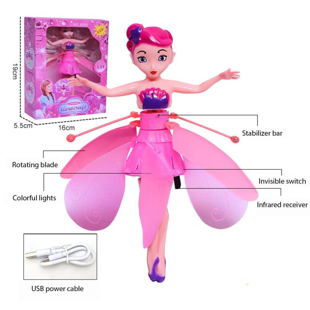 Flying Fairy Princess Doll - Magic and Best Gift for 6 Year Old Girl Kids Toy