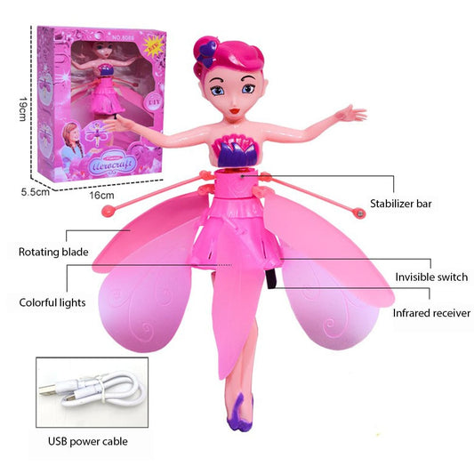 Flying Fairy Princess Doll - Magic and Best Gift for 6 Year Old Girl Kids Toy