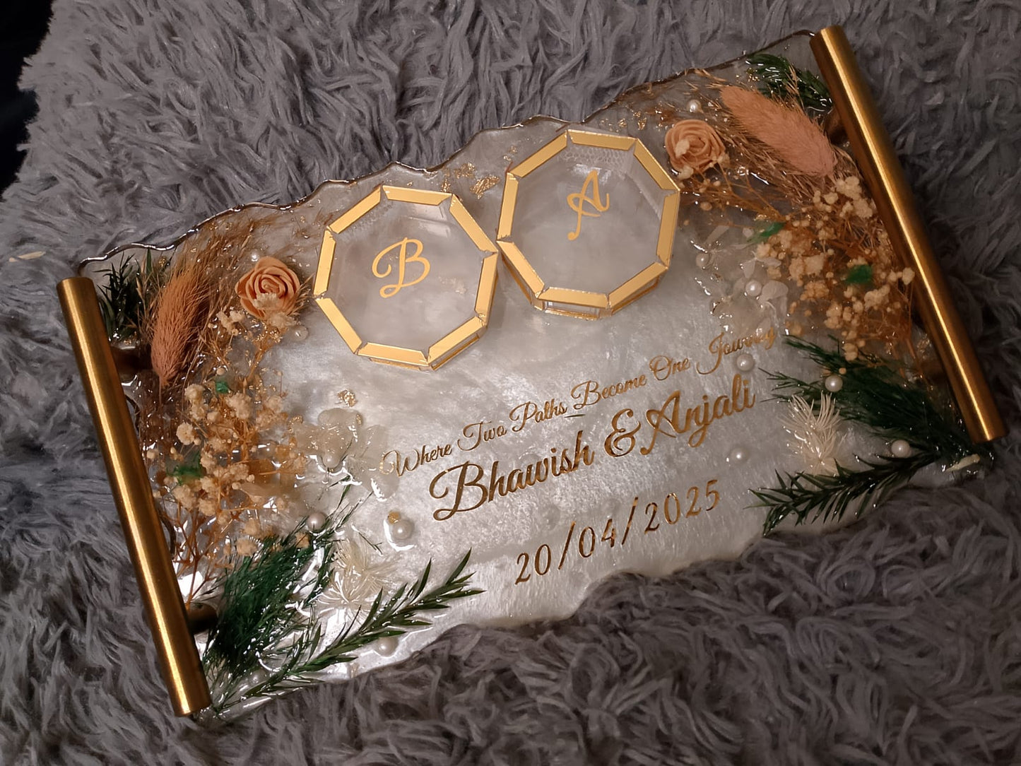 Customize Resin Engagement & Wedding Tray Awaits!
